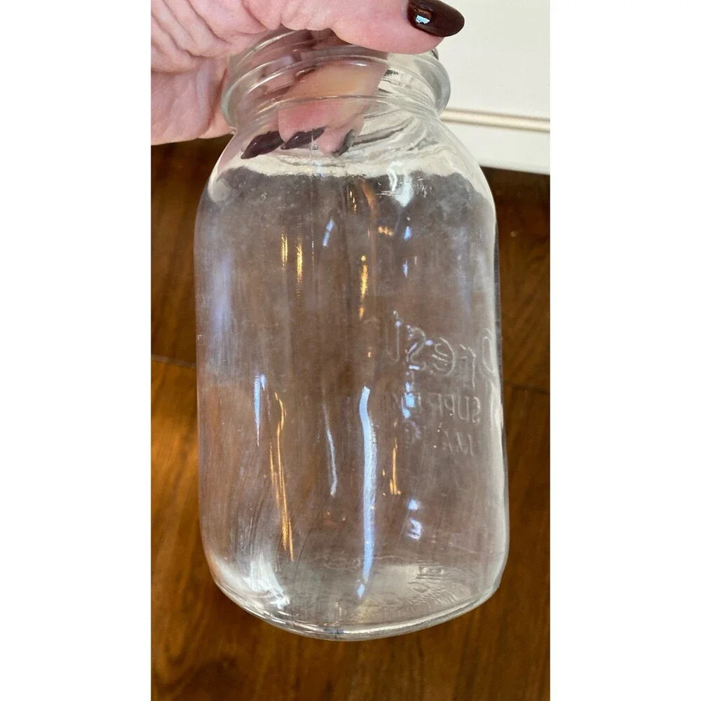 Presto Supreme‎ Glass Mason canning Jar circa 1930-1940